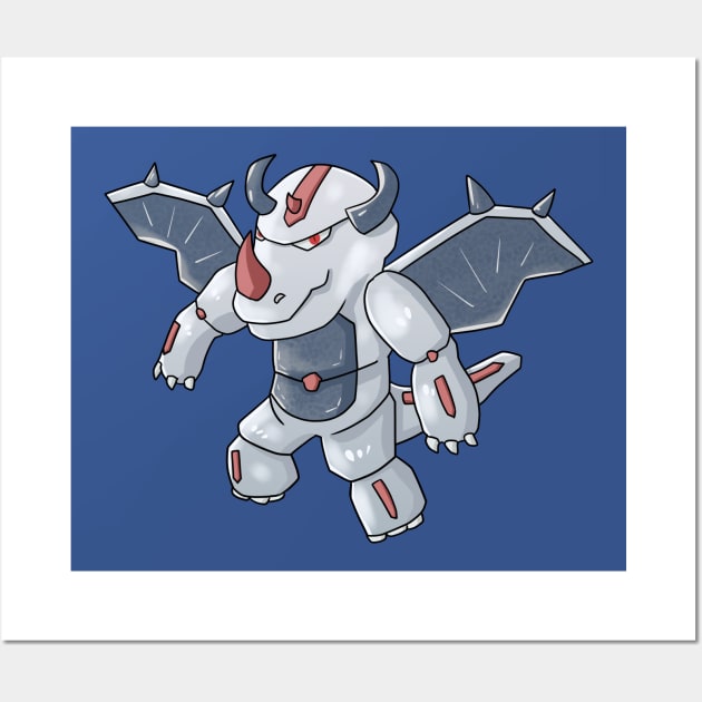 Fakemon Rhino RHIGON Wall Art by RahmanDG